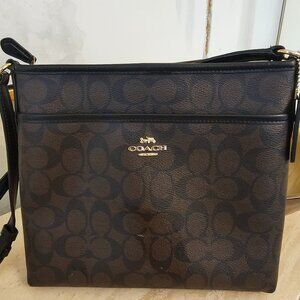 Coach Crossbody Bag Brown Signature